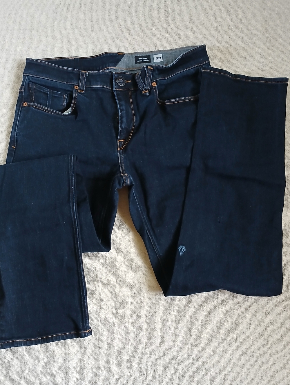volcom ♡ solver modern straight mens jeans 33 denim